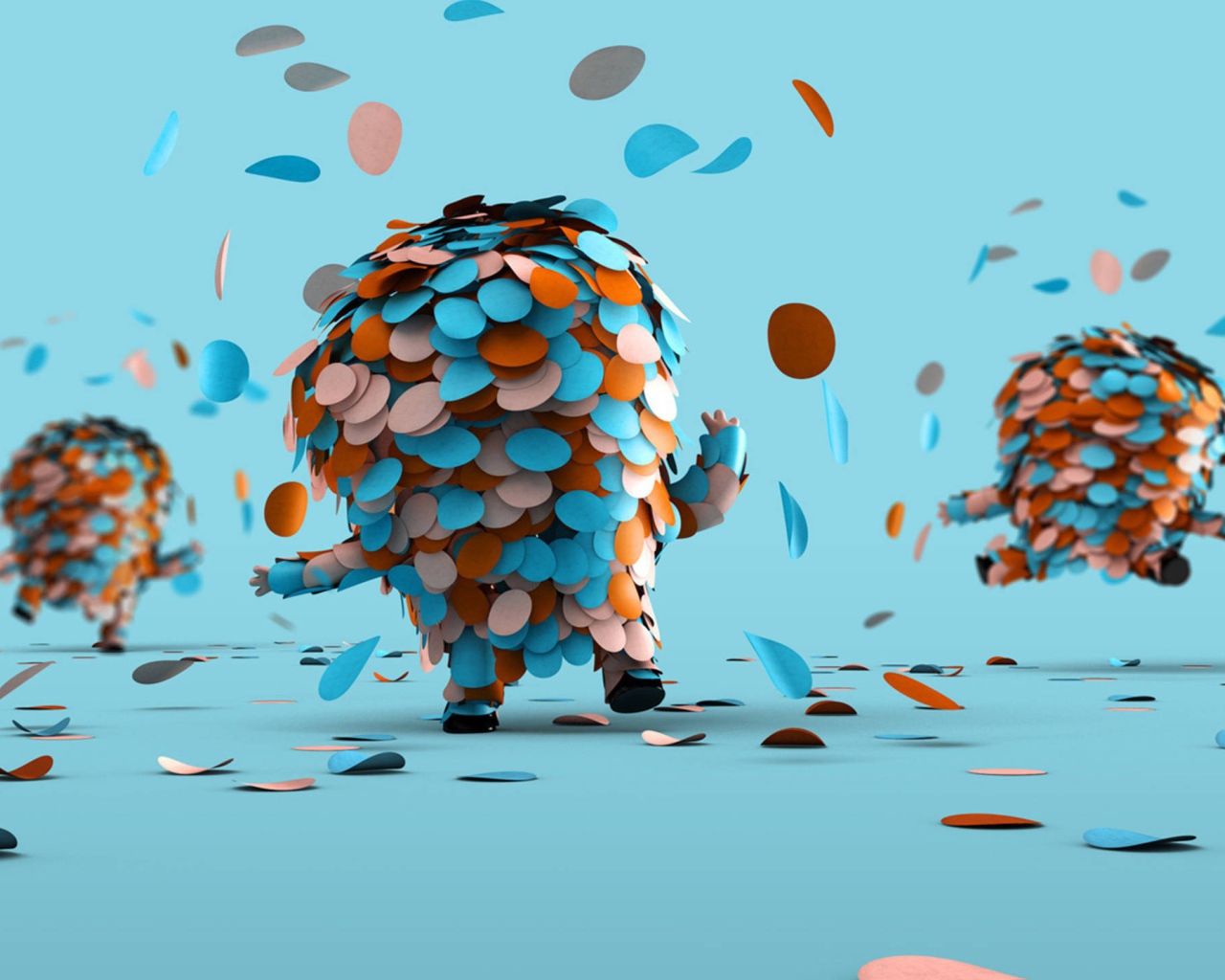 Создания из круглых стикеров