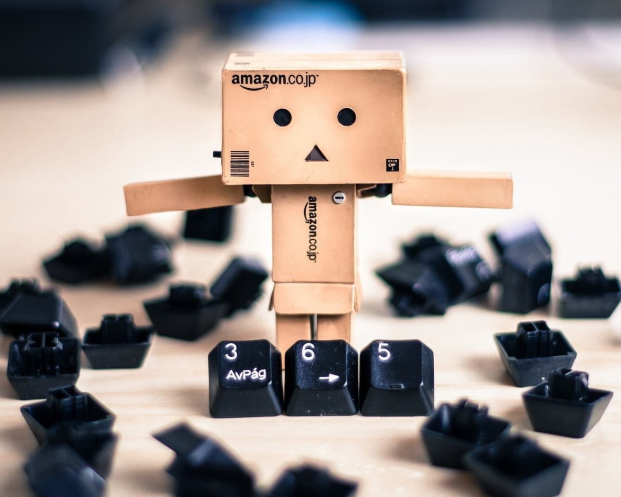 Дандо среди кнопок клавиатуры