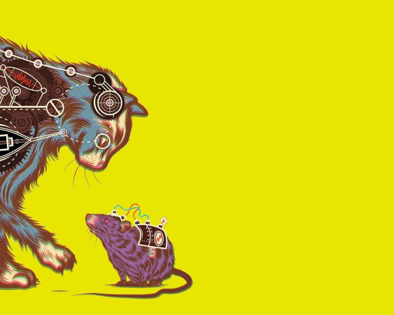 Электрический кот ловит электрическую мышь