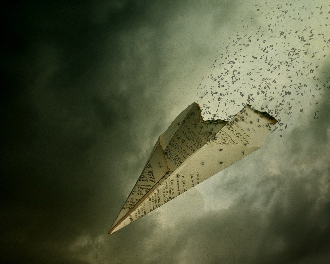 Падающий бумажный самолет