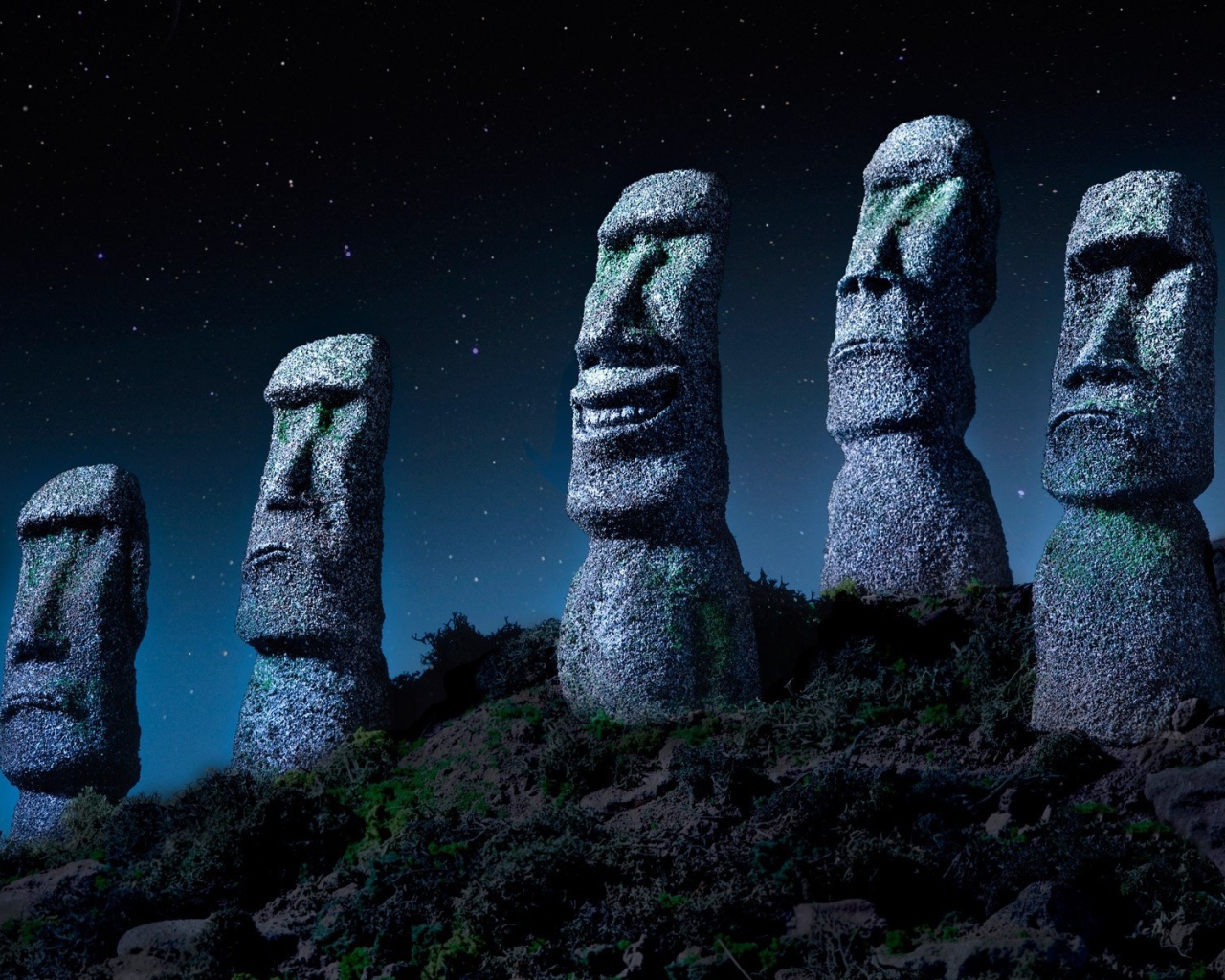 Забавные статуи на острове Пасхи