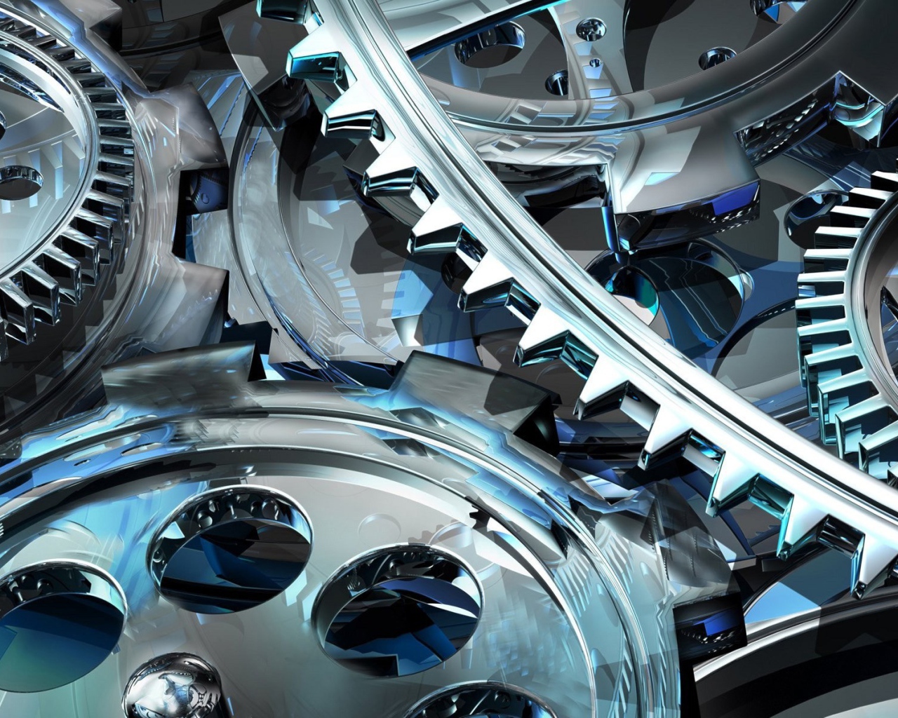 Шестеренки механизма из стекла