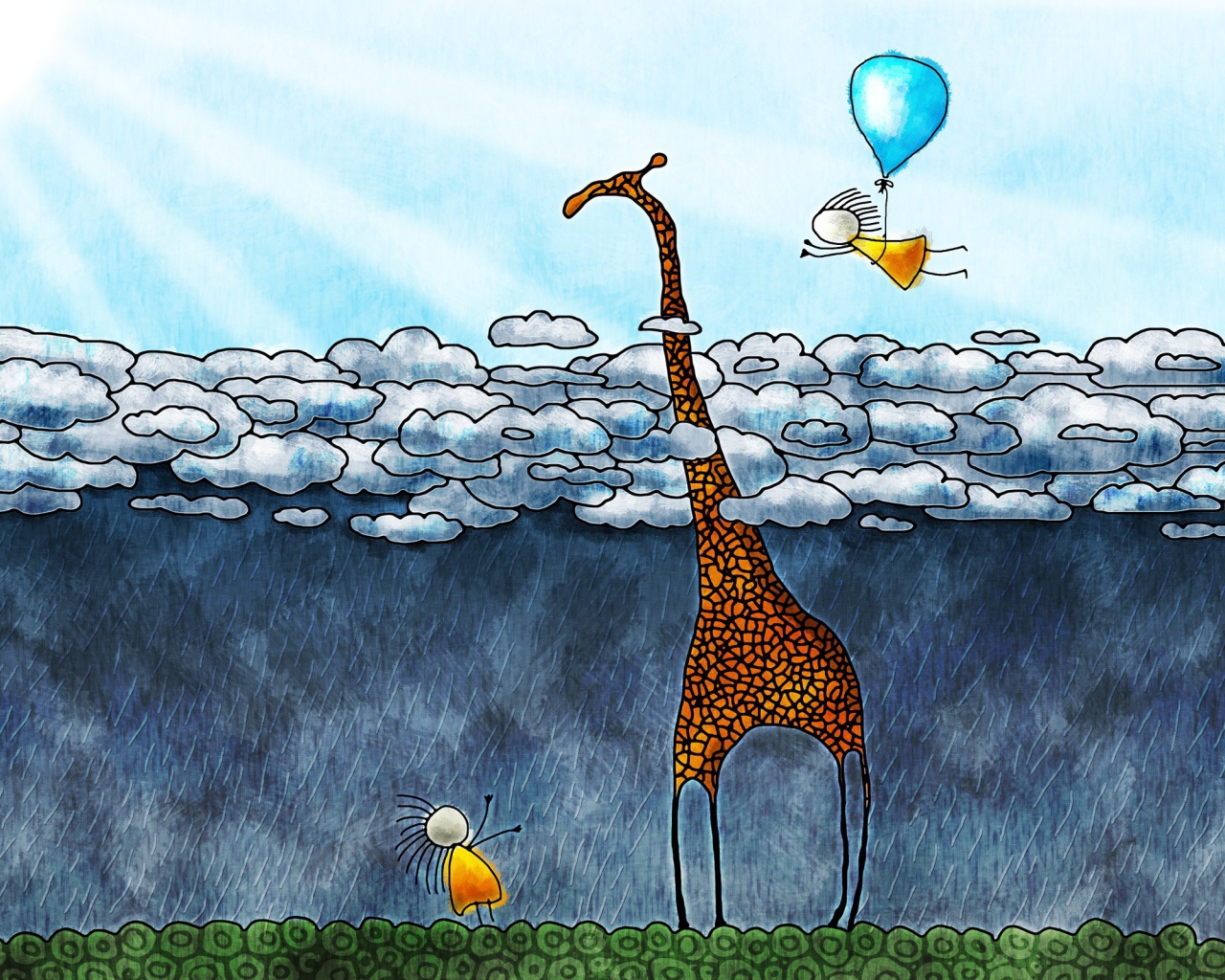 Жирафу дождь не страшен