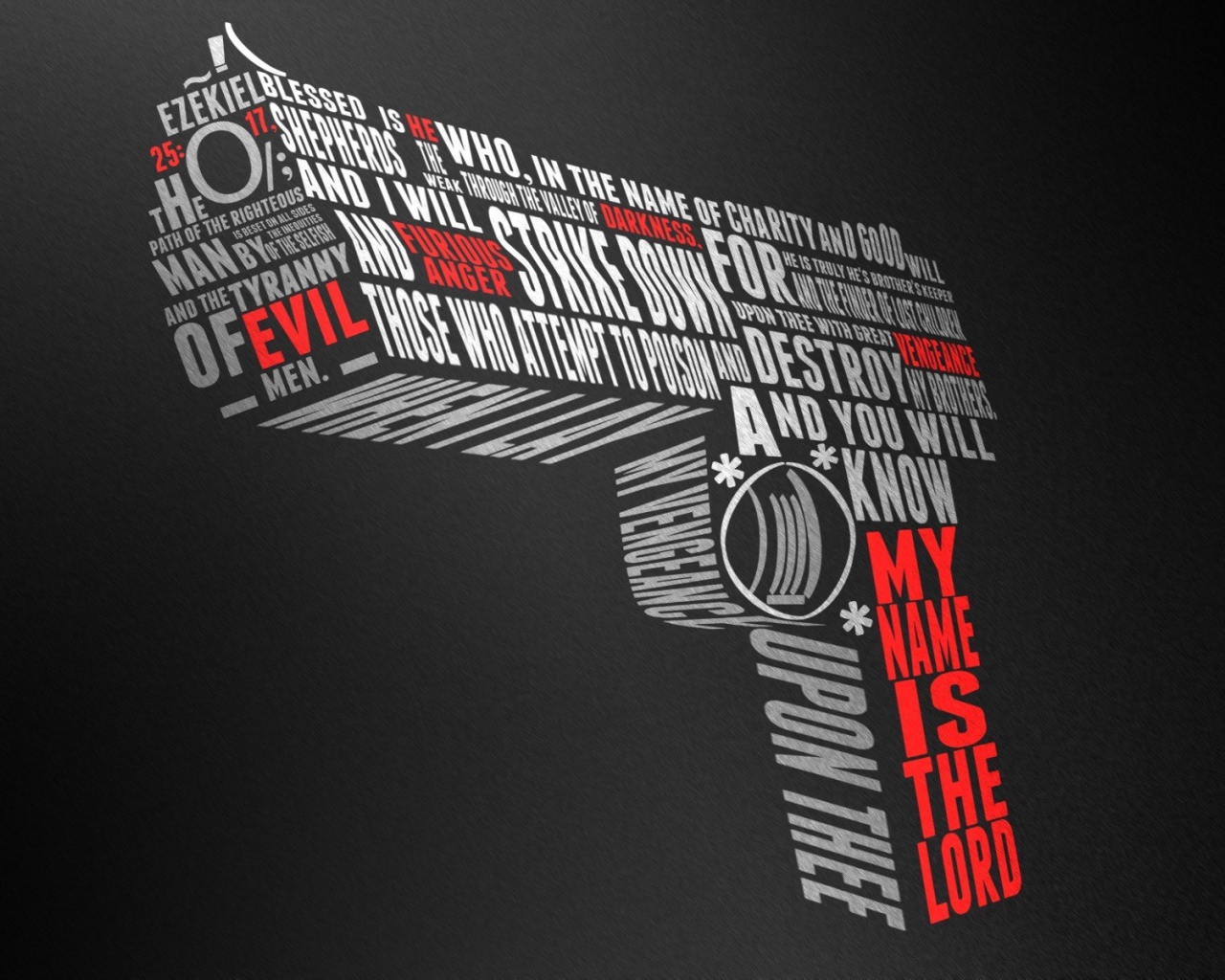 Пистолет из букв