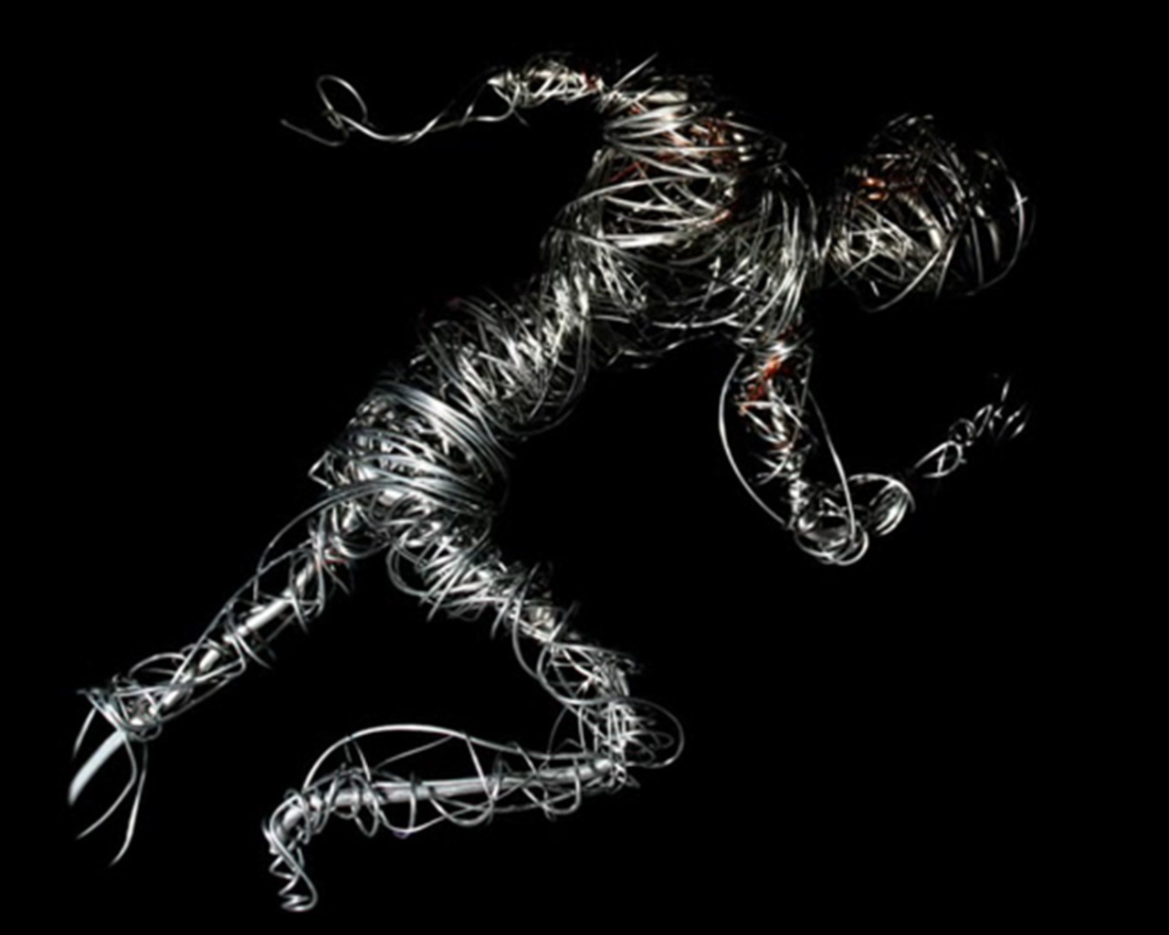 Фигура человека из проводов