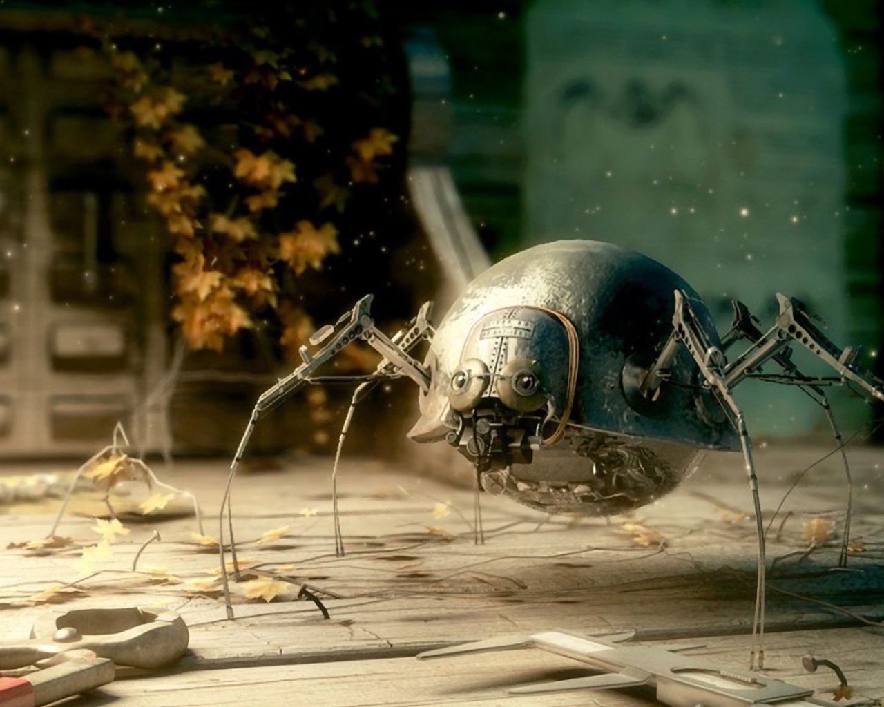 Железный паук в мастерской