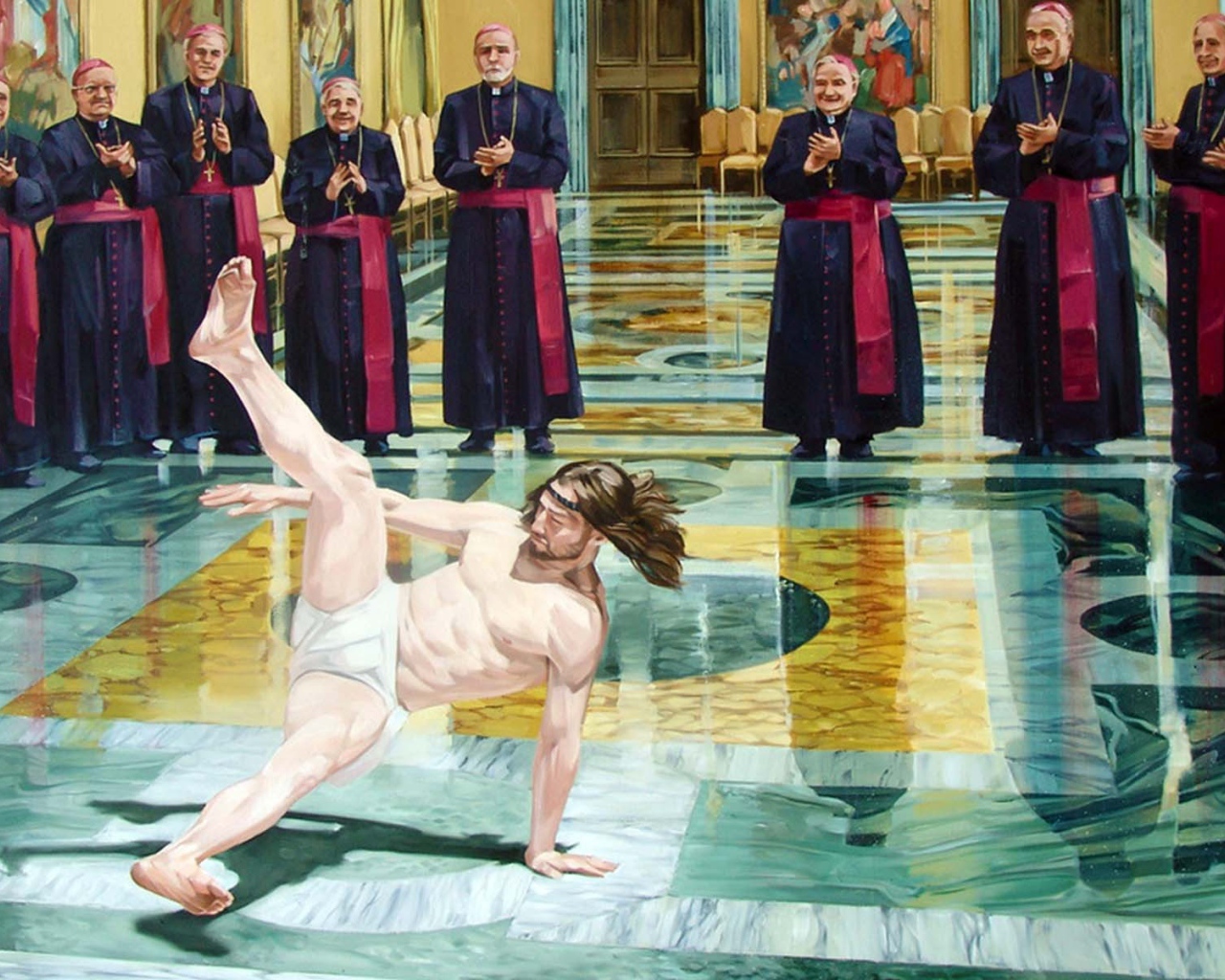 Иисус танцует брейк