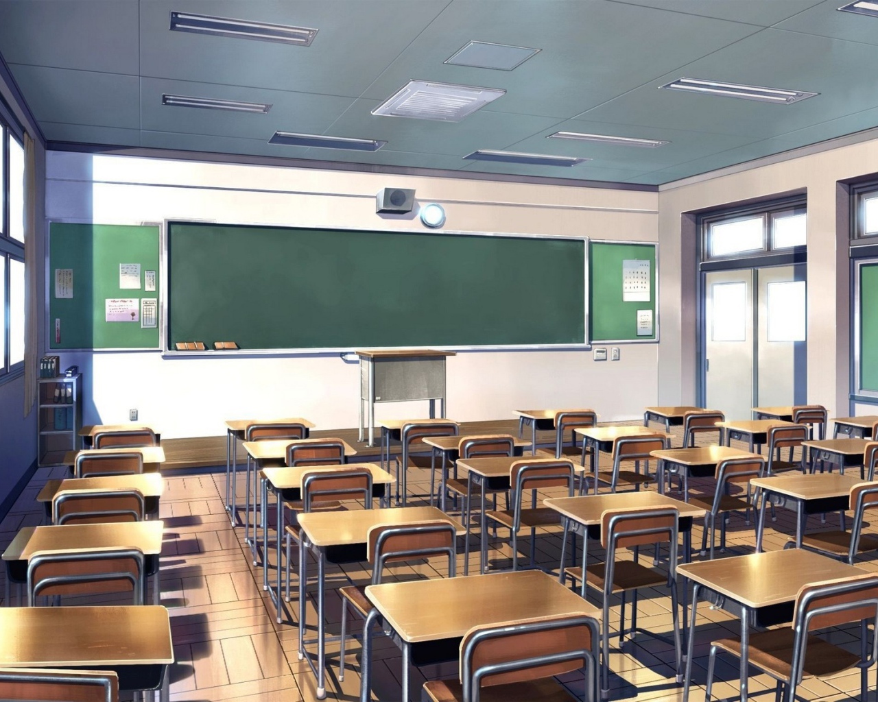 Модель классной комнаты в школе