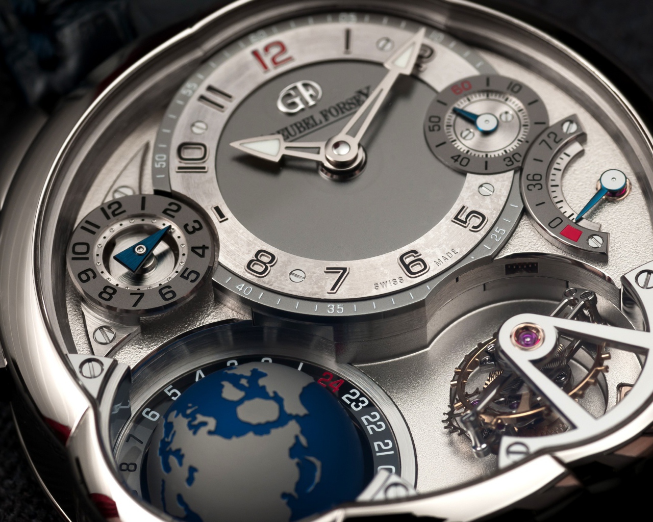 Многофункциональные наручные часы в стиле люкс