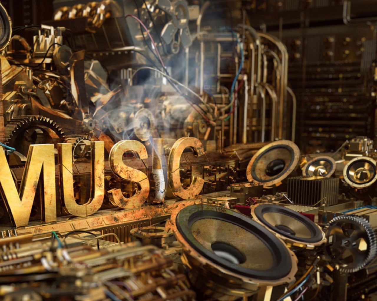 Музыкальное оборудование в стиле стимпанк