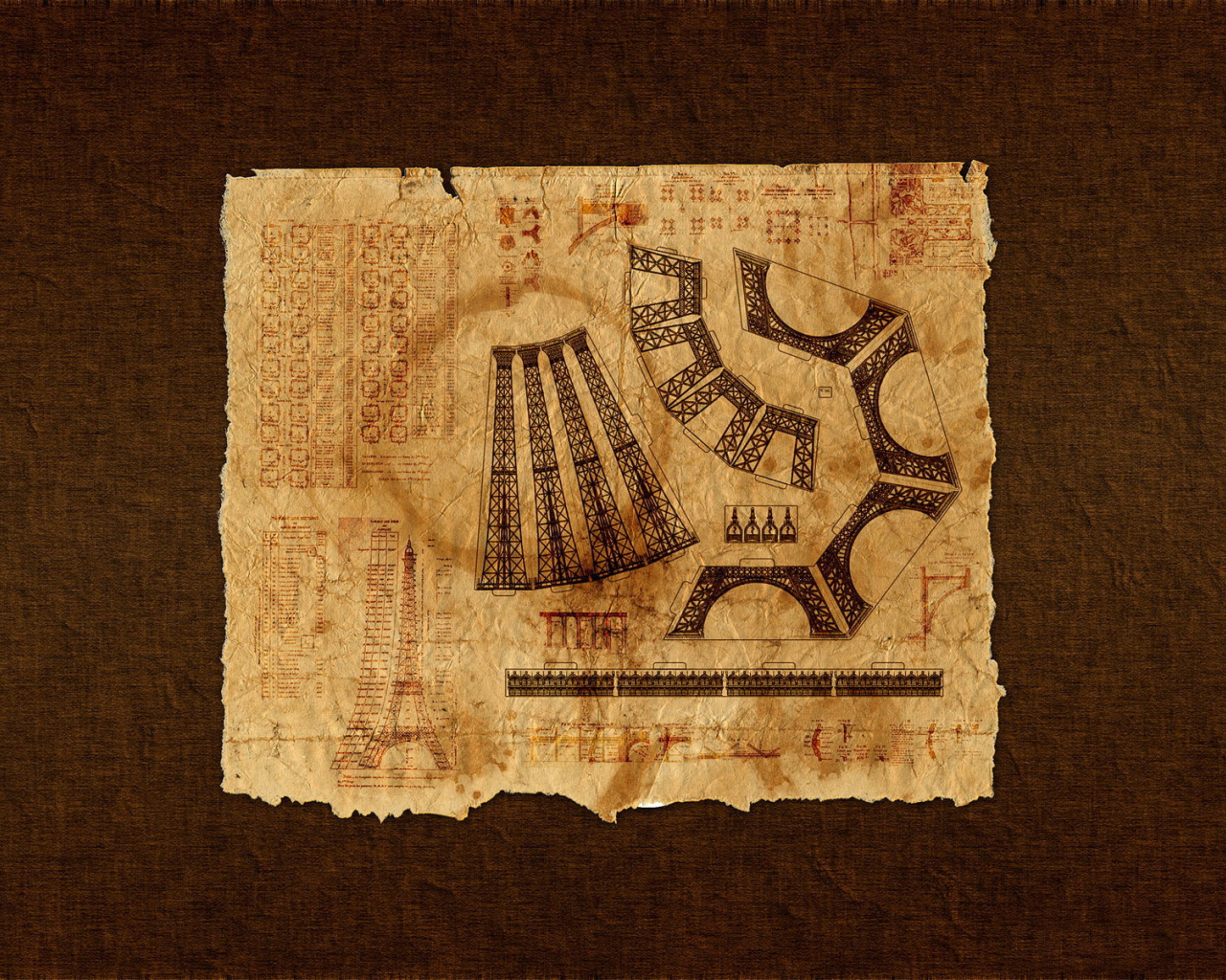 Старый чертеж башни