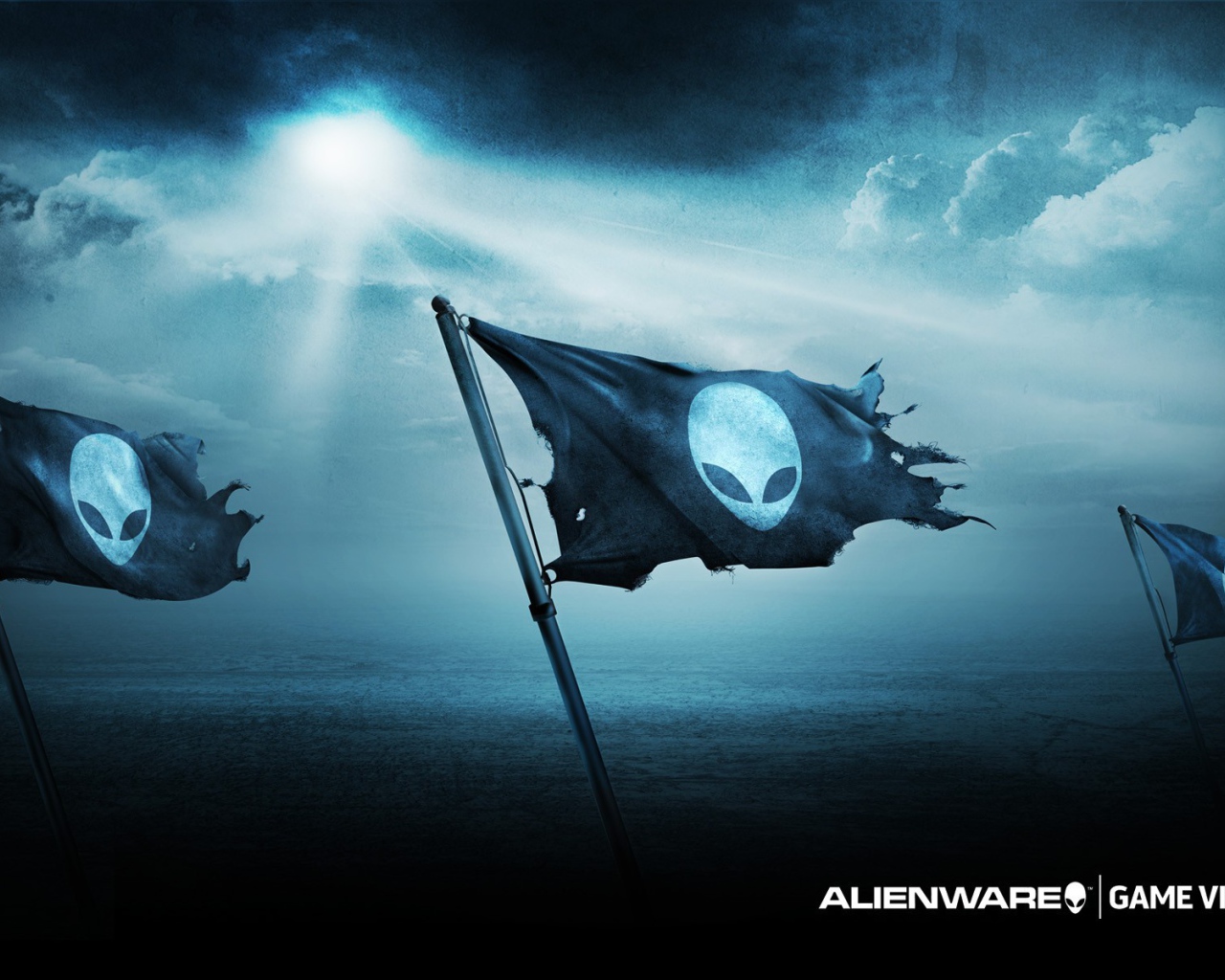 Пиратский флаг с инопланетянином