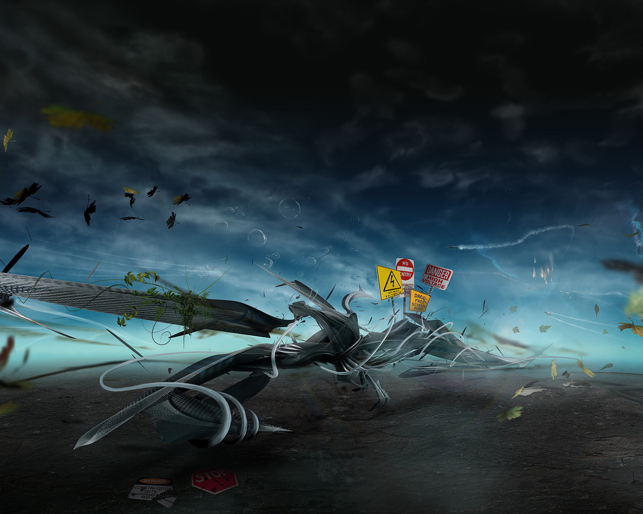 Знаки на абстрактном рисунке