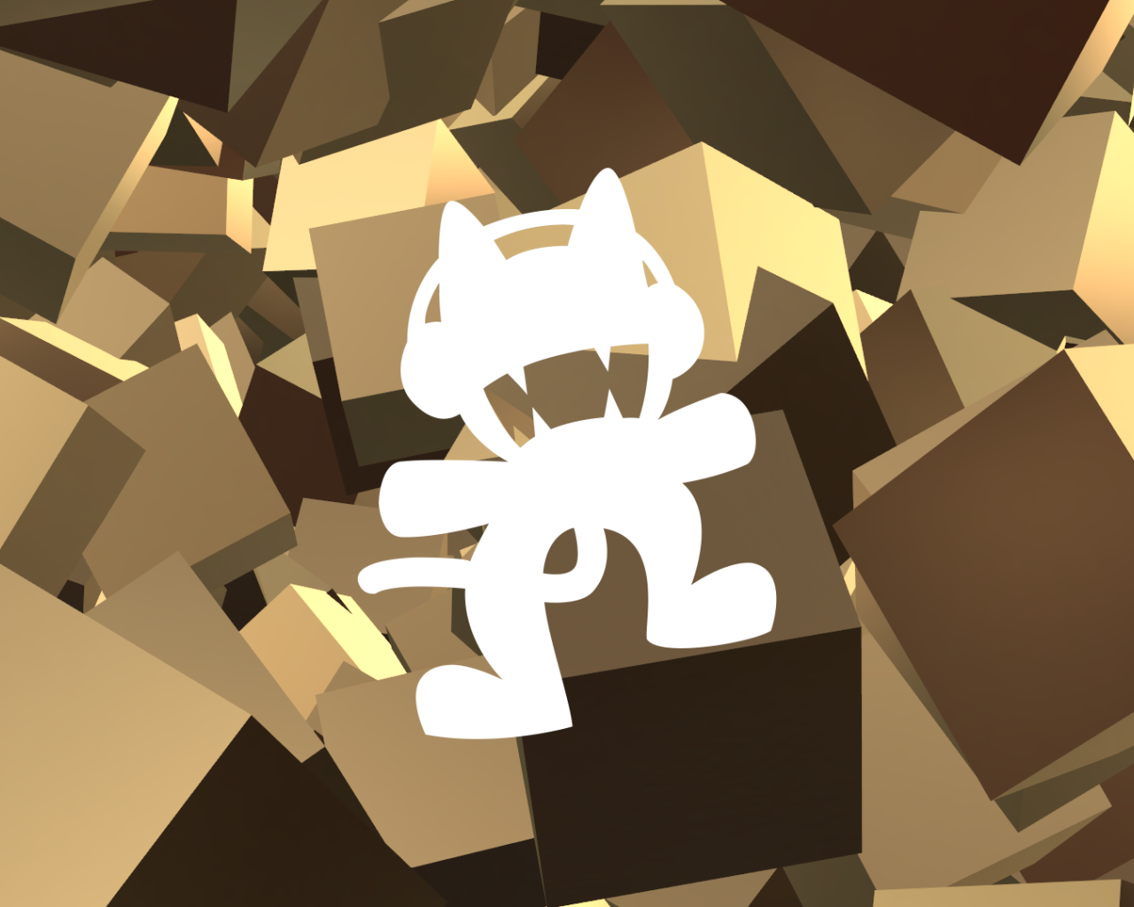 Силуэт кота на фоне коробок