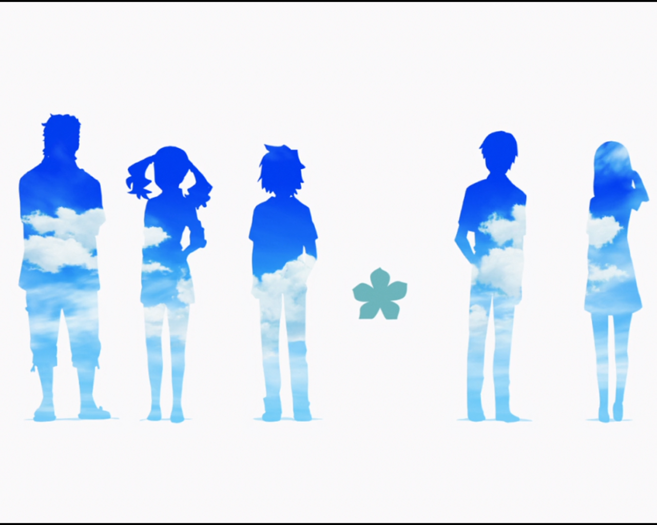 Силуэты облачных людей