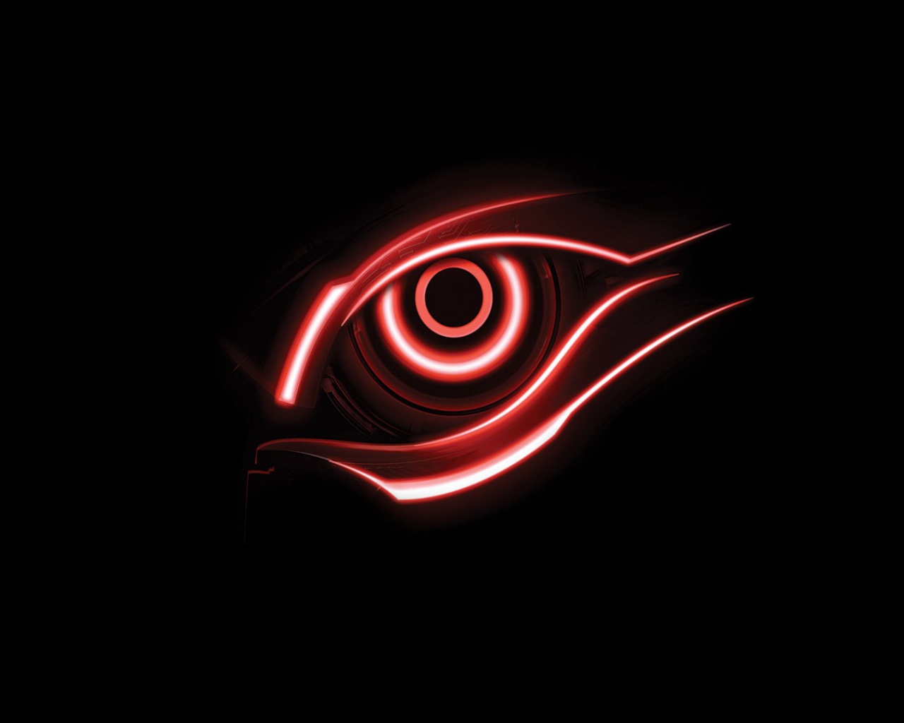 Всевидящий красный техно глаз