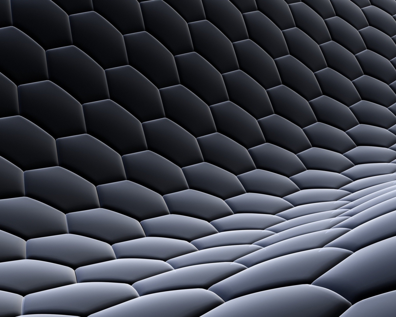 Изогнутая поверхность черных сот