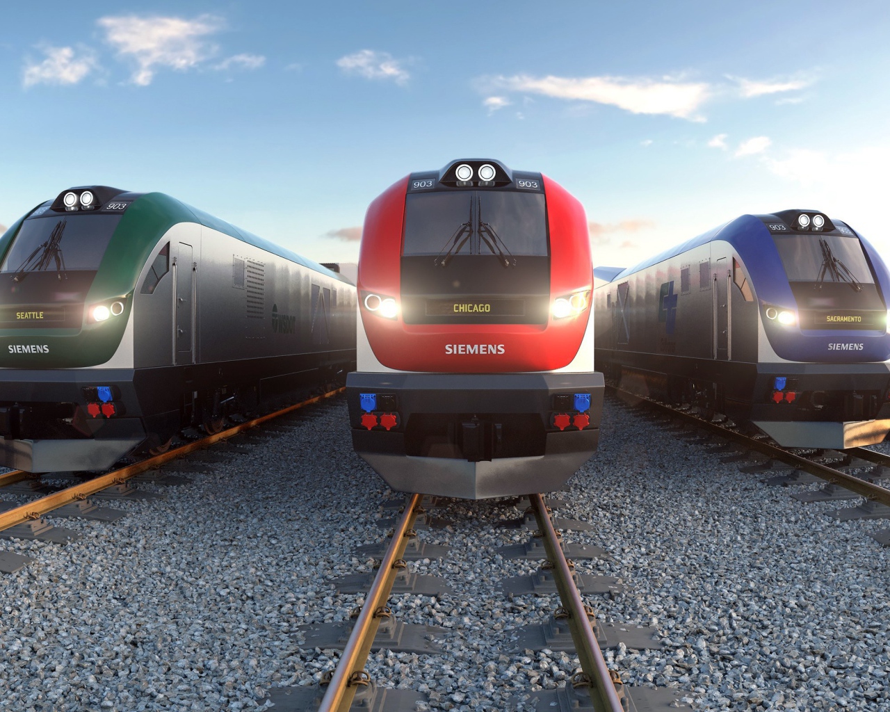 Три скоростных поезда Siemens Charger
