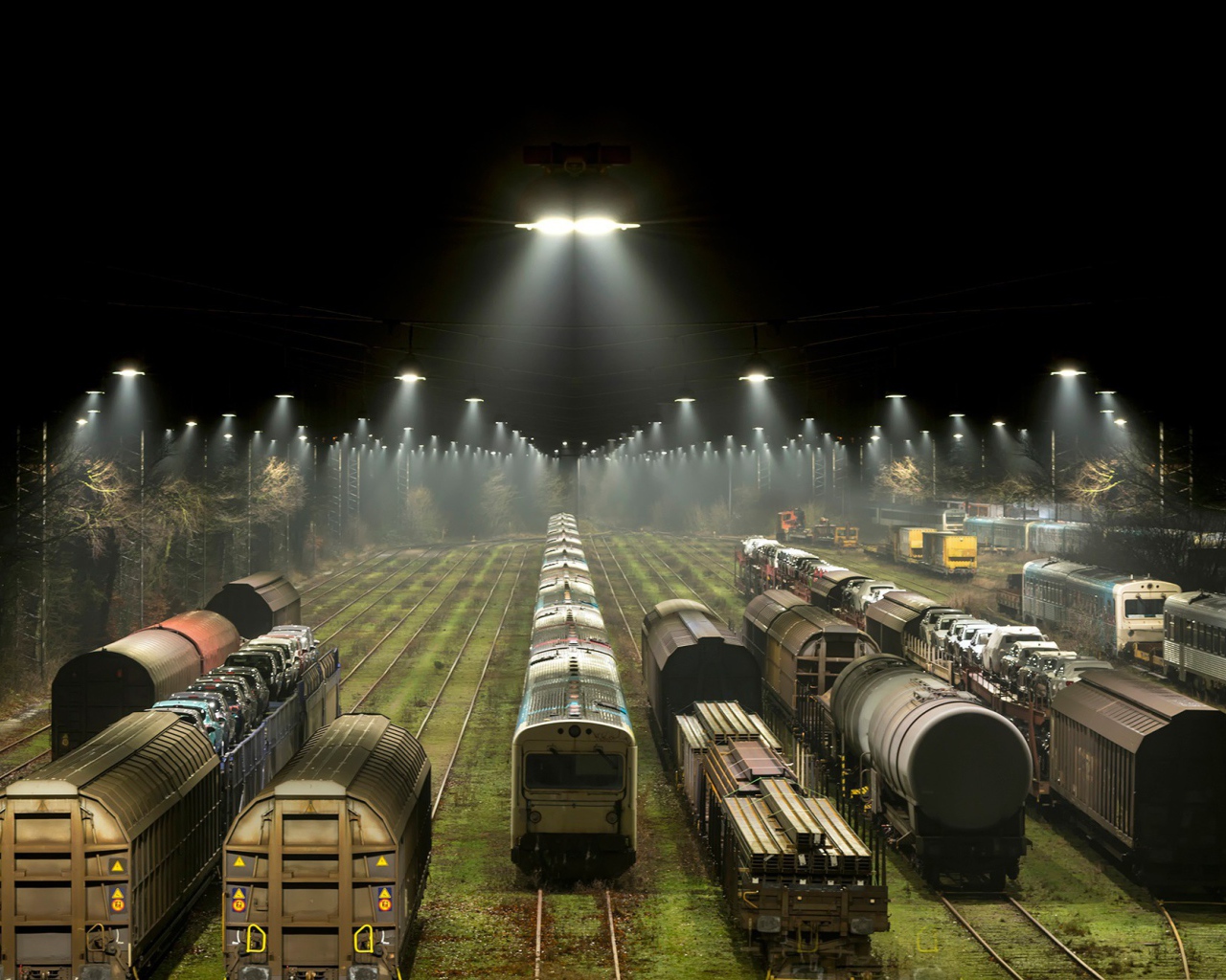 Поезда на сортировочной станции