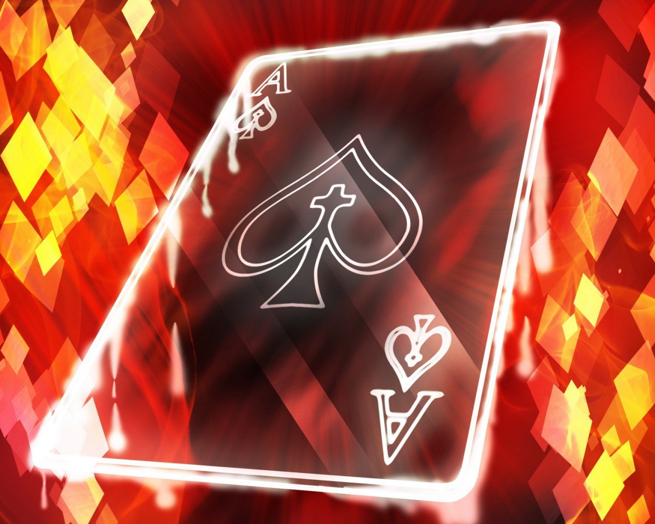 Прозрачная игровая карта туз