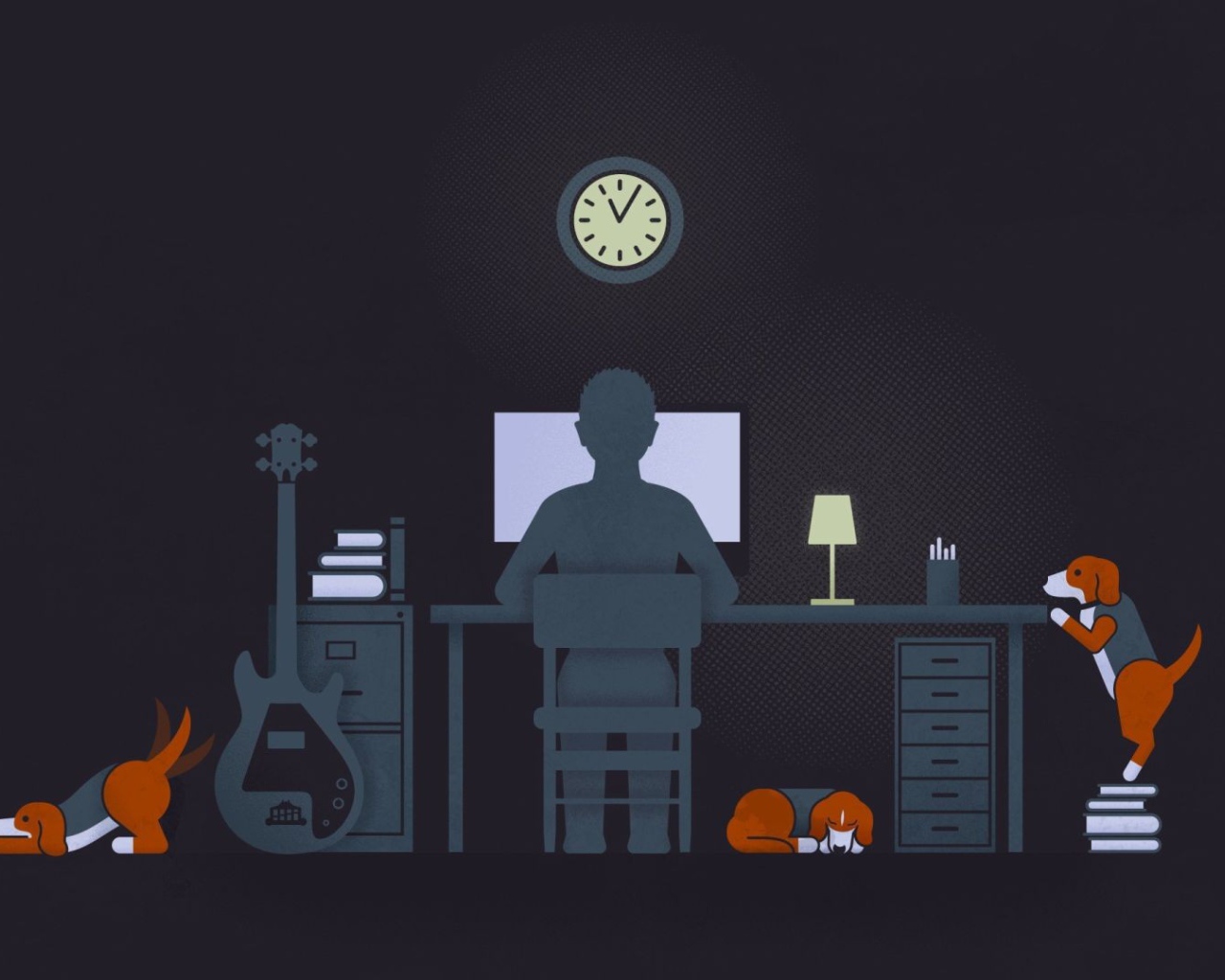 Работа до поздней ночи