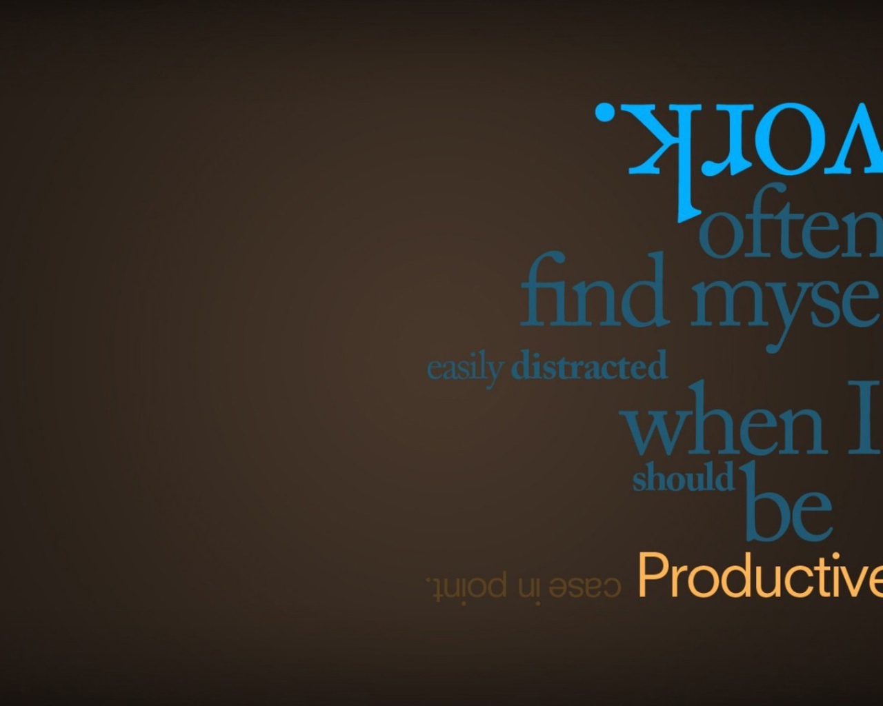 Работать нужно продуктивно