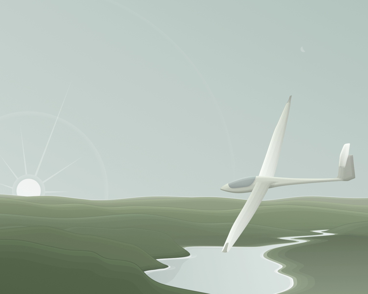 Рисунок летящего планера