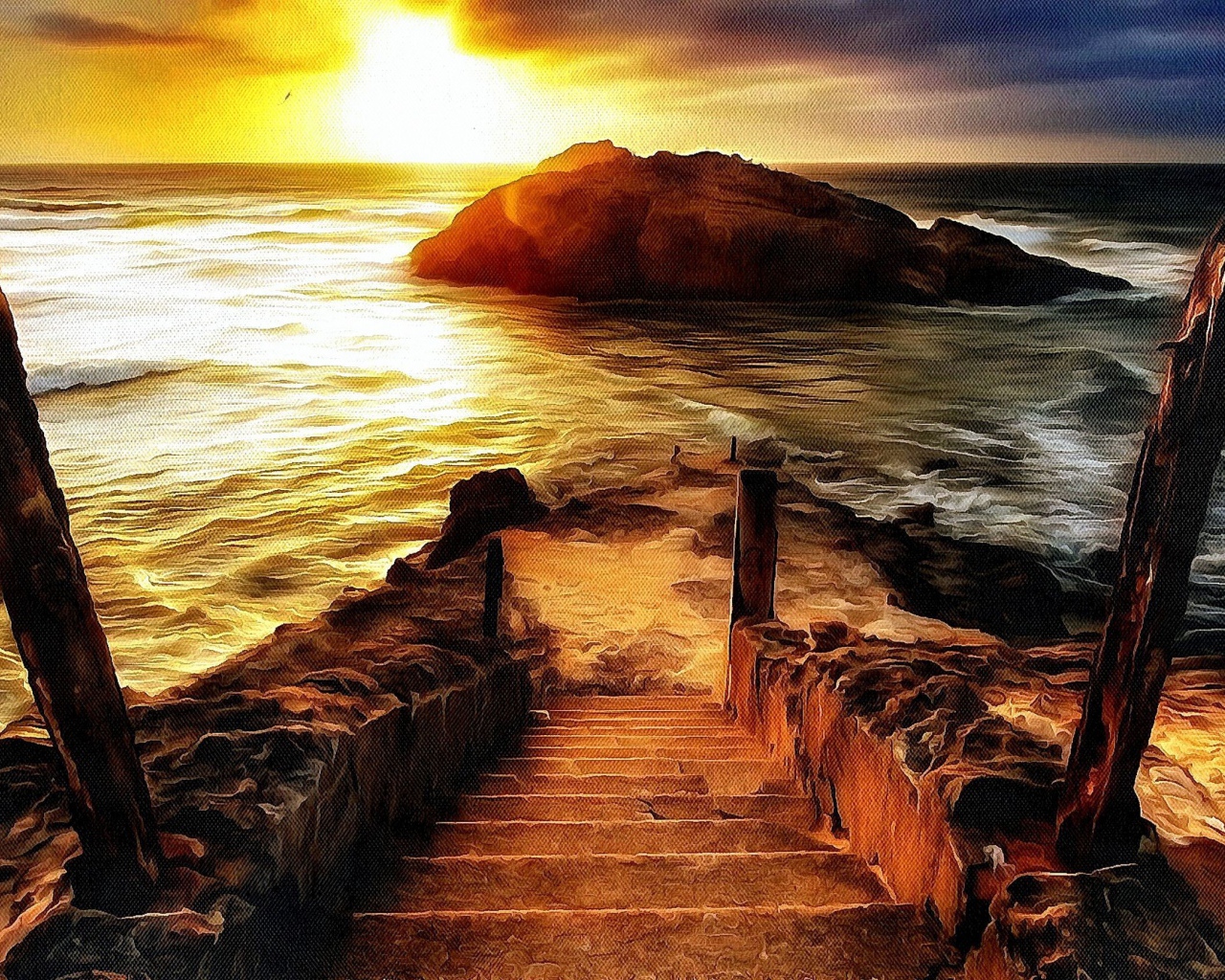 Картина Лестница к морю