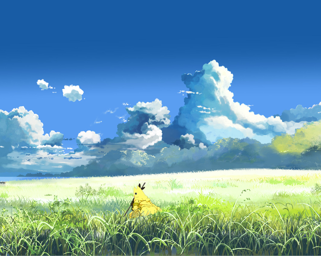 Картина с летним пейзажем