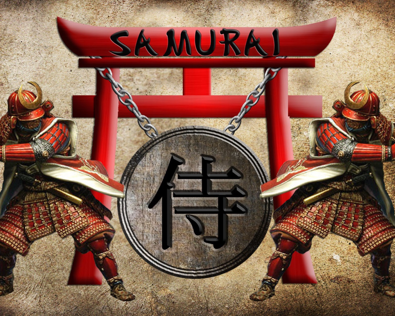 Самураи, японский рисунок