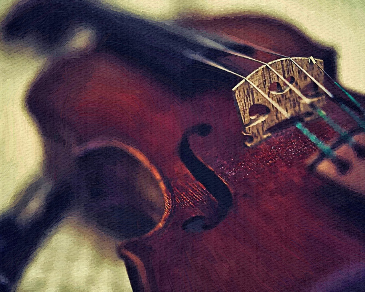 Скрипка на картине