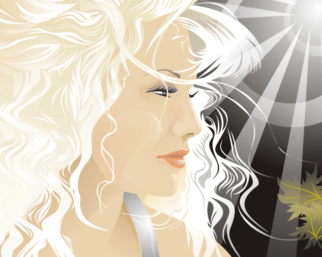 Блондинка в лучах солнца