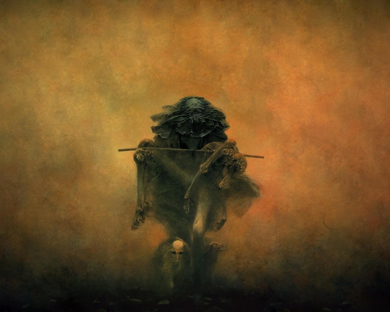 Картина польского художника Здзислава Бексиньского