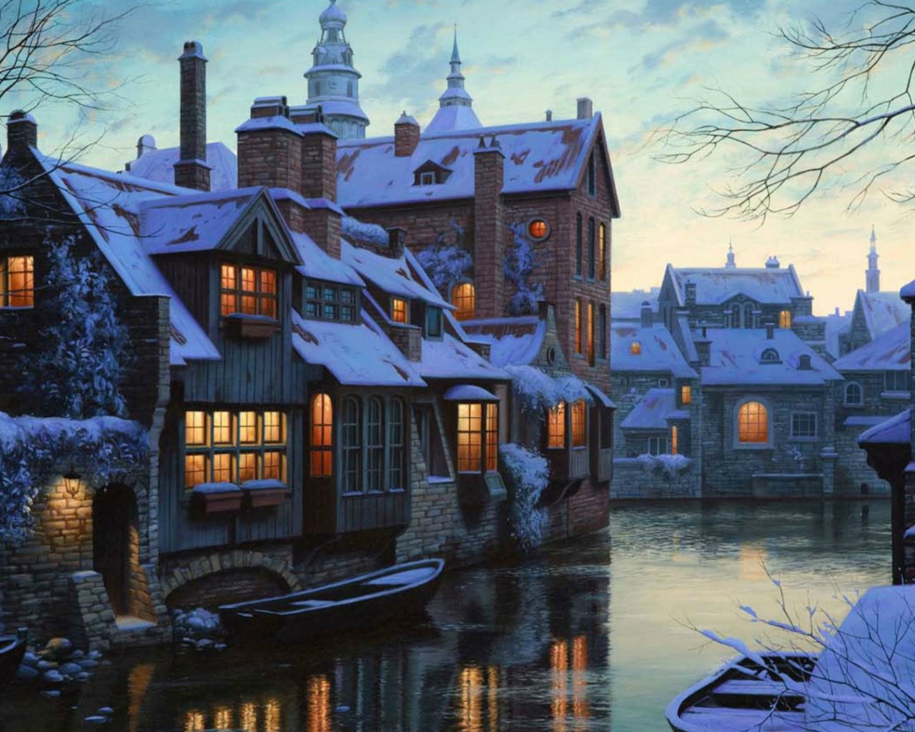 Картина Сумерки в Брюгге