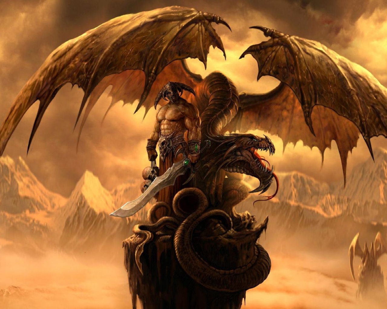 Воин с драконом на страже