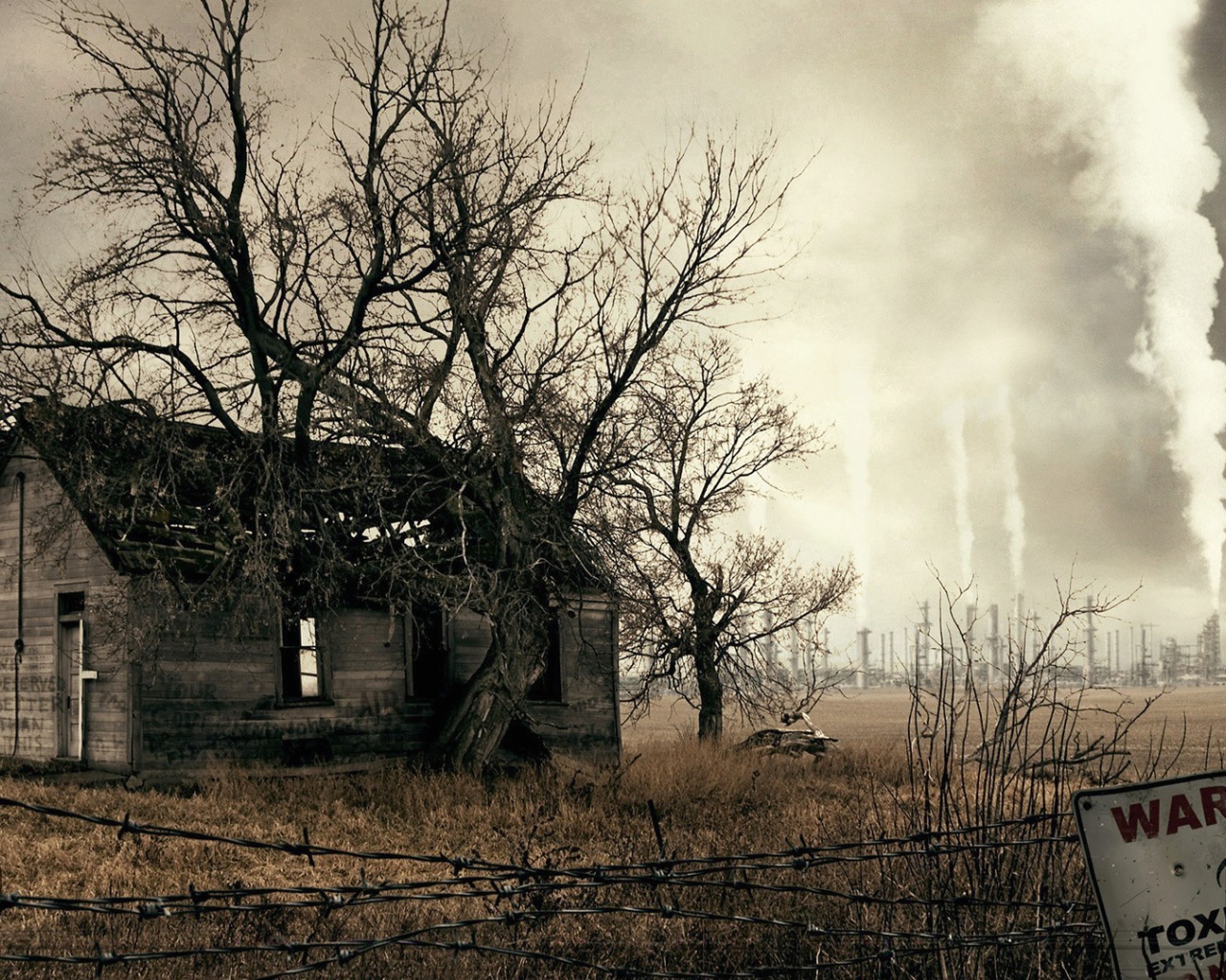 Заброшенный дом в опасной зоне