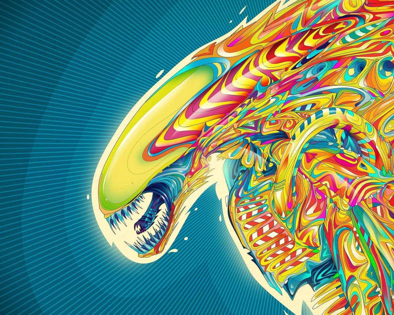 Пришелец чужой в радужных тонах