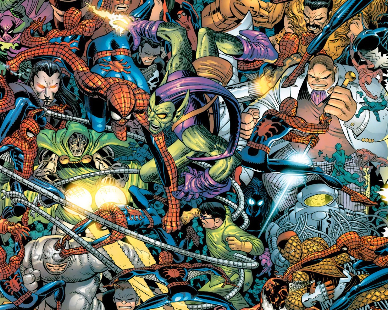 Сражение героев комиксов Марвел