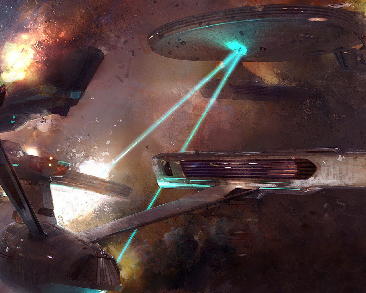 Сражение кораблей Стар Трек