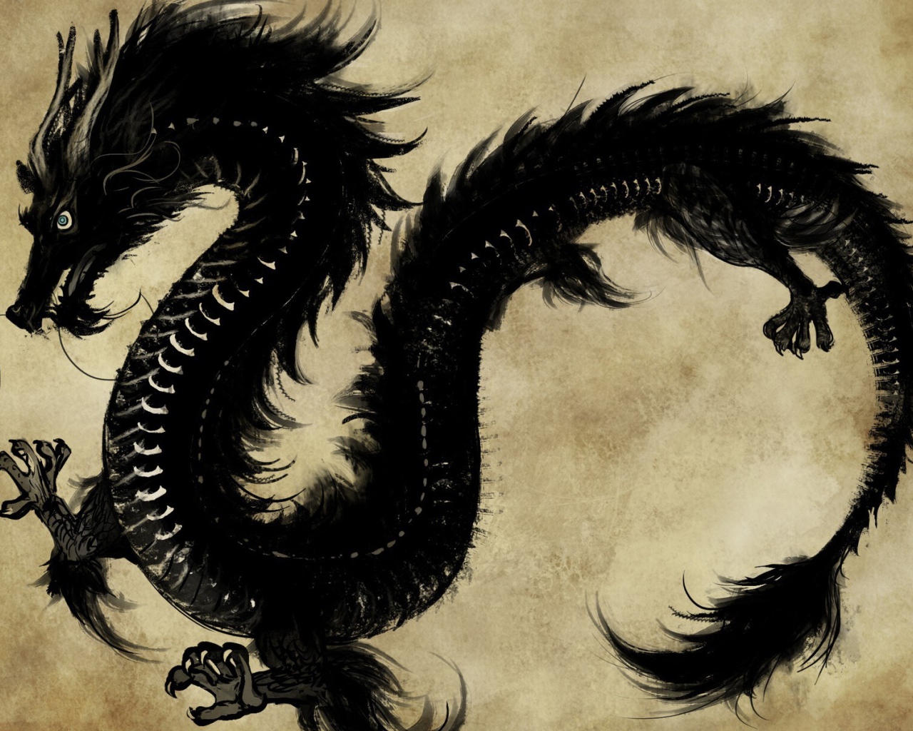 Черный китайский дракон