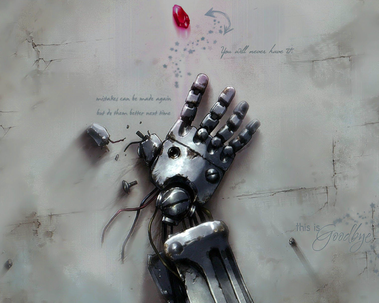 Разбитая рука робота