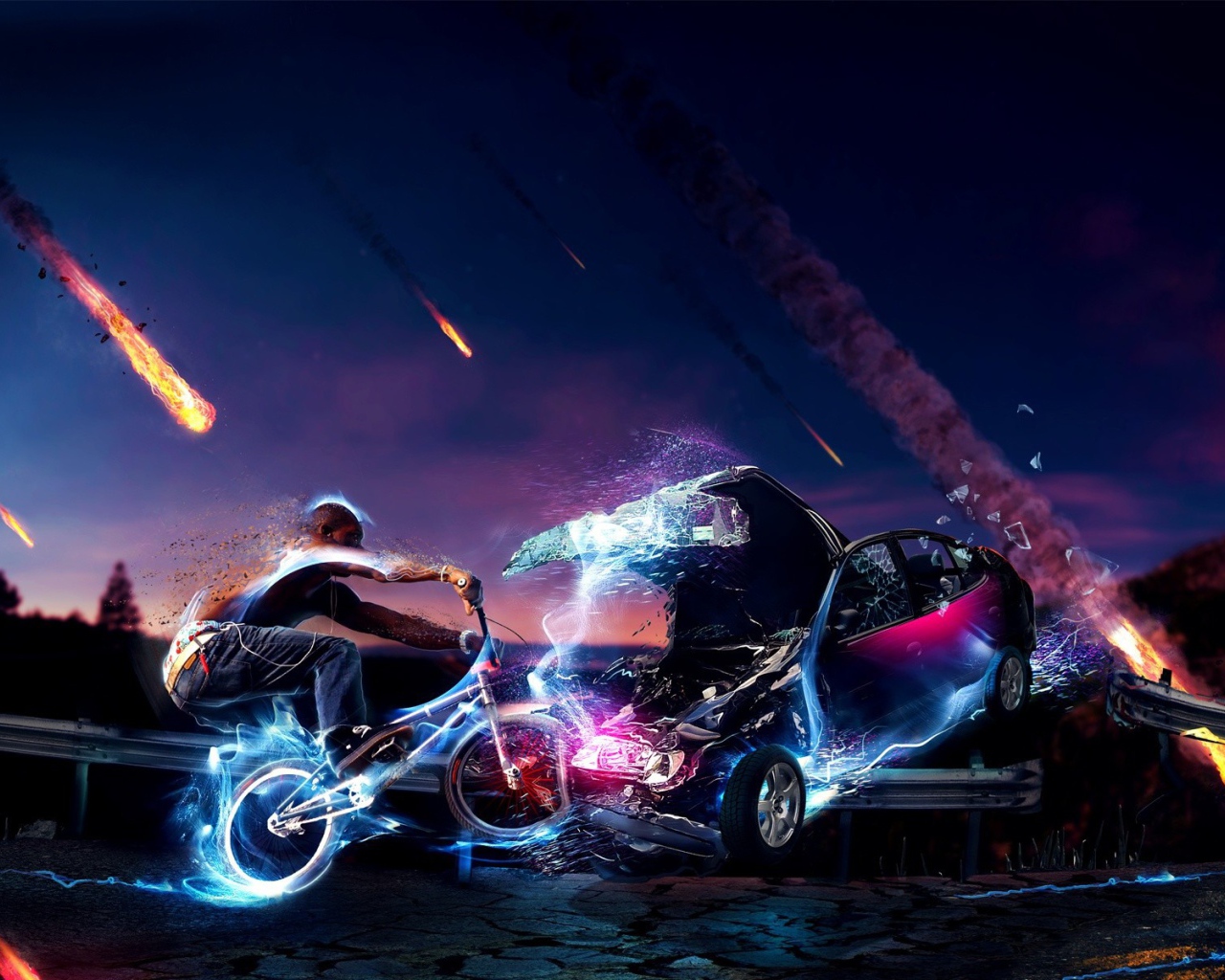 Столкновение во время метеоритного дождя