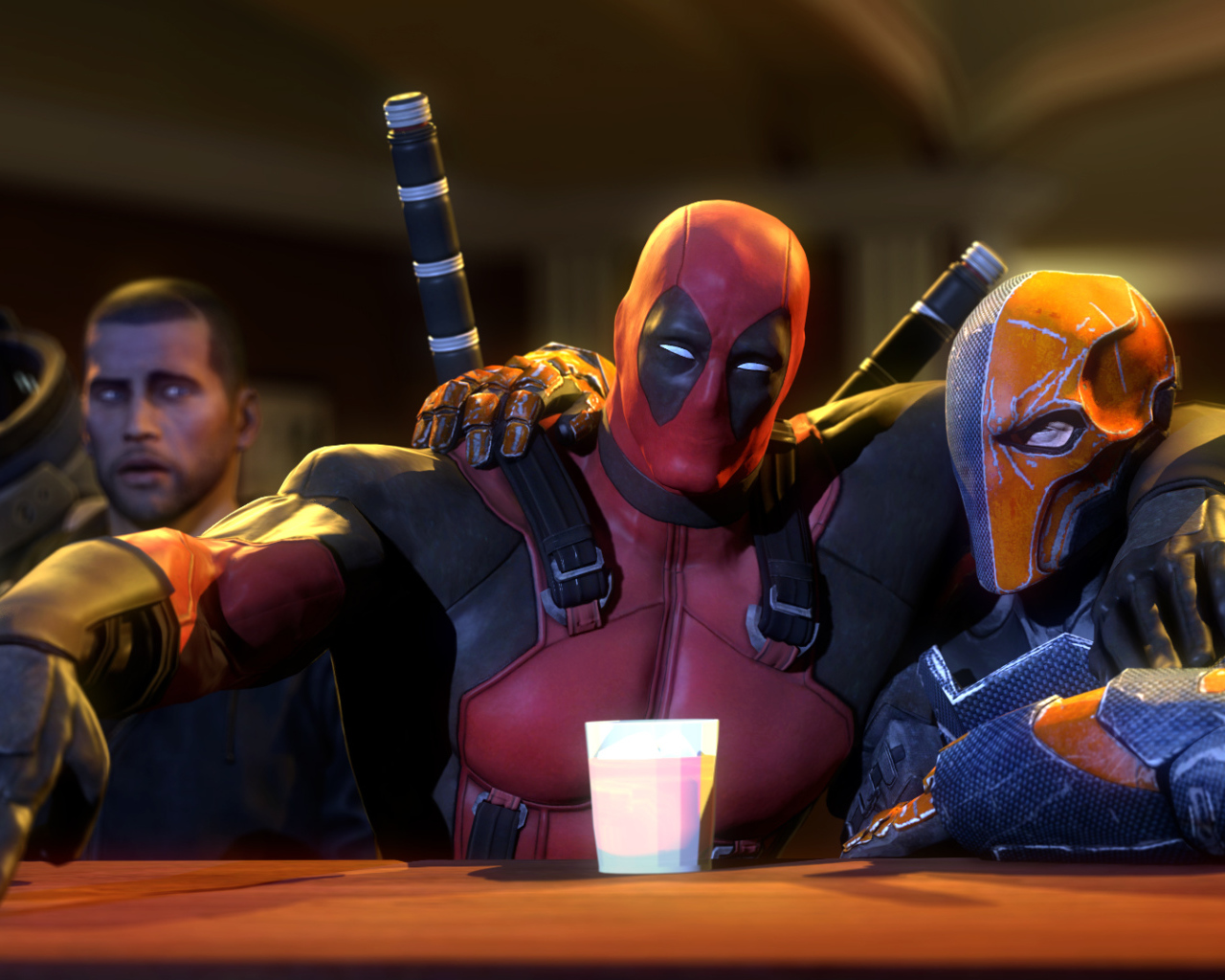 Дэдпул в баре с друзьями