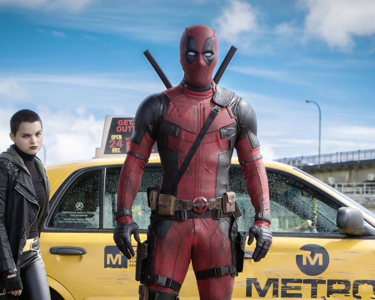 Дэдпул у такси