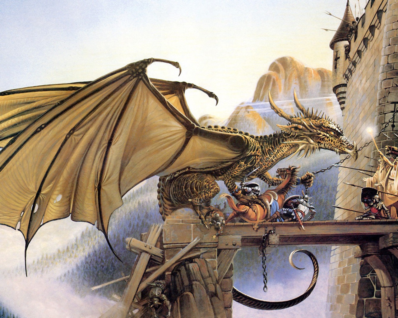 Дракон у ворот крепости
