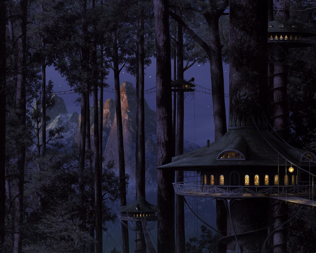 Дома Эльфов на деревьях