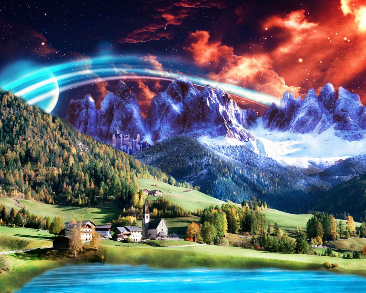 Сказочный горный пейзаж