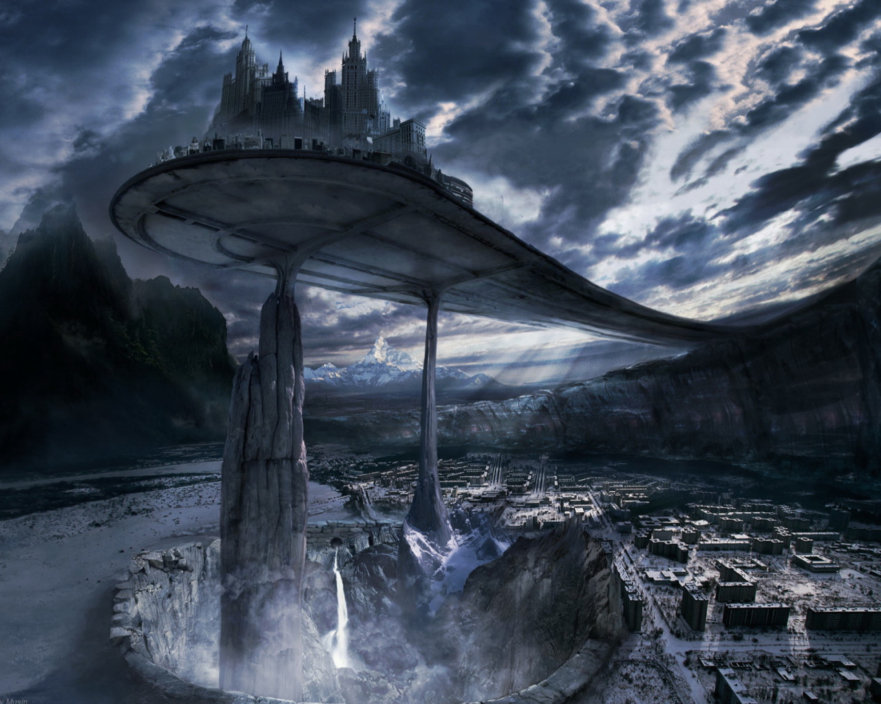 Фантастический город на скалах