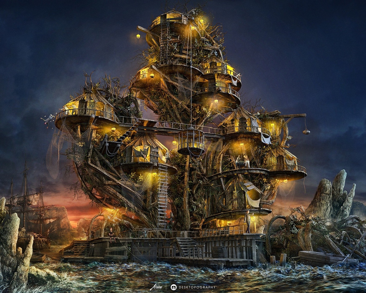 Фантастический дом из обломков кораблей