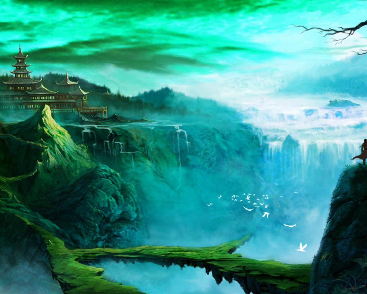 Фантастический мир среди водопадов